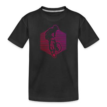 BMX vélo cyclisme femmes bmx hommes vélo - T-shirt bio Premium Enfant - noir - Devant