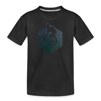Vélo de route pour hommes Vélo de route pour femmes Vélo de route - T-shirt bio Premium Enfant - noir - Devant