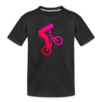 Hommes BMX Garçons Cyclisme BMX Vélo Dames - T-shirt bio Premium Enfant - noir - Devant