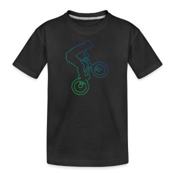 Femmes Hommes BMX vélo vélo vélo bmx - T-shirt bio Premium Enfant - noir - Devant