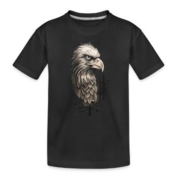 Adler - König der Lüfte - Kinder Premium Bio T-Shirt - Schwarz - Vorne