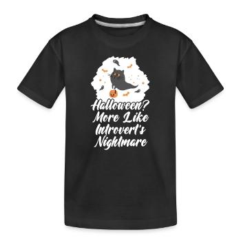 Manifestation introvertie contre Halloween - T-shirt bio Premium Enfant - noir - Devant