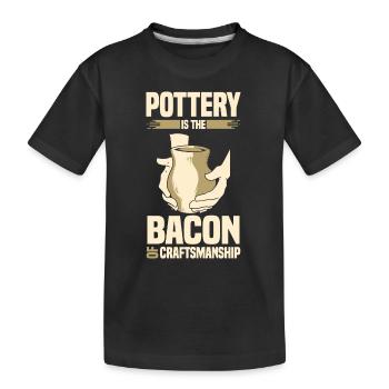 Töpfern - Kinder Premium Bio T-Shirt - Schwarz - Vorne