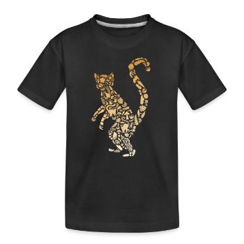 Lemuren Madagaskar Katta Zootier Mädchen Lemur - Kinder Premium Bio T-Shirt - Schwarz - Vorne