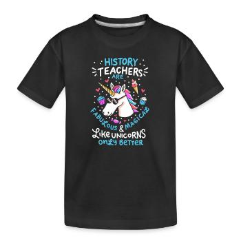 History Teacher School History Teacher Gift - Kids' Premium Organic T-Shirt - black - Front