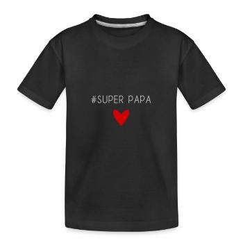 BONNE FÊTE PAPA. PAPA. FÊTE DES PÈRES. BONNE FÊTE - T-shirt bio Premium Enfant - noir - Devant