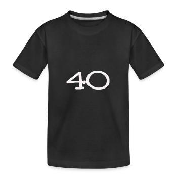 40. 40 ANS. 40e ANNIVERSAIRE. ANNIVERSAIRE 40 ANS. - T-shirt bio Premium Enfant - noir - Devant