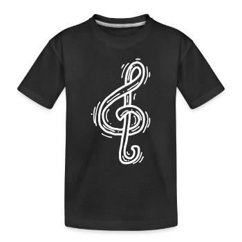 Note de musique joyeuse - T-shirt bio Premium Enfant - noir - Devant