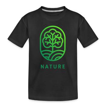 NATURE - Kinder Premium Bio T-Shirt - Schwarz - Vorne