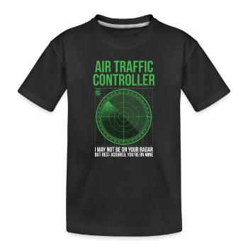 Contrôleur de la circulation aérienne Aviation Aviation Aviator - T-shirt bio Premium Enfant - noir - Devant