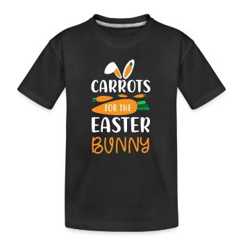 Carrots For Easter Cute Animal Lover - Kids' Premium Organic T-Shirt - black - Front