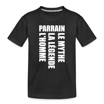 Meilleur Parrain - Super Parrain - T-shirt bio Premium Enfant - noir - Devant