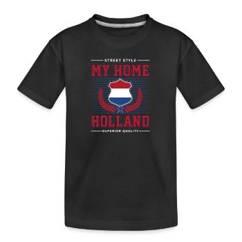 My Home Holland - Kids' Premium Organic T-Shirt - black - Front