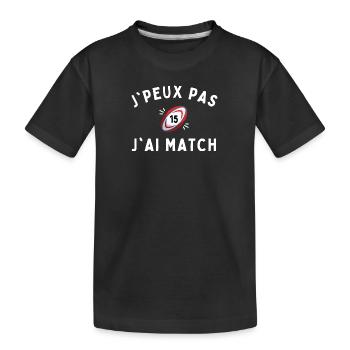 humour rugby cadeau homme je peux pas - T-shirt bio Premium Enfant - noir - Devant