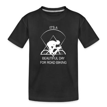 Racer - Kids' Premium Organic T-Shirt - black - Front