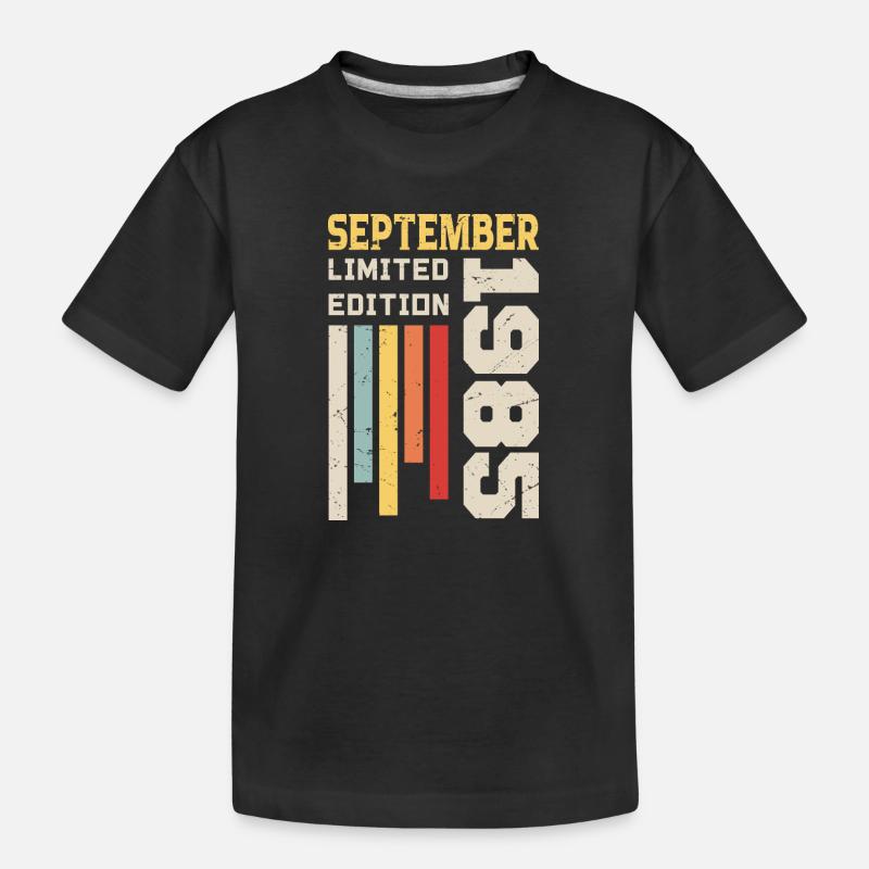 September 1985 Geburtstagsgeschenk September 1985 - Kinder Premium Bio T-Shirt - Schwarz