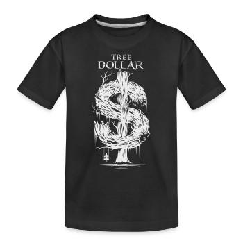 Horro's dollar tree - halloween design - Kids' Premium Organic T-Shirt - black - Front