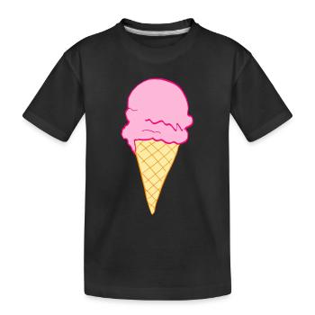 ice cream glace - T-shirt bio Premium Enfant - noir - Devant