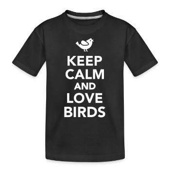 Vogel - Kinder Premium Bio T-Shirt - Schwarz - Vorne