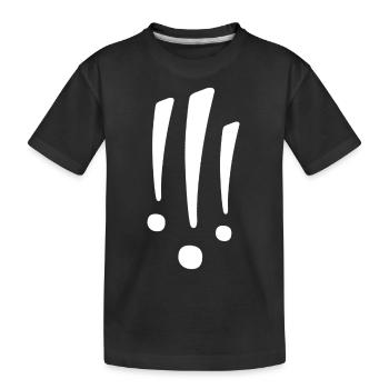 Ausrufezeichen - exclamation mark - Satzzeichen - Kinder Premium Bio T-Shirt - Schwarz - Vorne