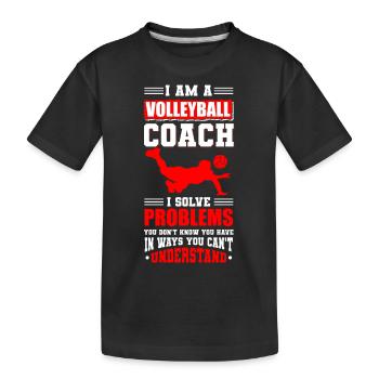 Sport Volleyball Équipe Balle Sports Sport - T-shirt bio Premium Enfant - noir - Devant