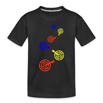 Darts Symbol - Kids' Premium Organic T-Shirt - black - Front