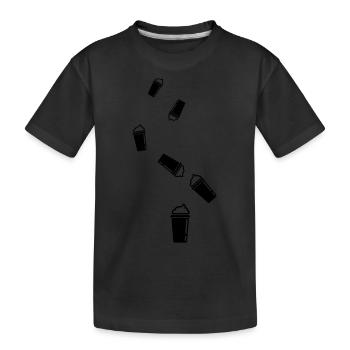 Kaffee Icon - Kinder Premium Bio T-Shirt - Schwarz - Vorne