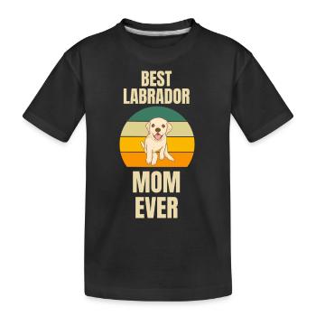 Meilleur Labrador Mama Mother’s Day Dogs Retro Labrador - T-shirt bio Premium Enfant - noir - Devant