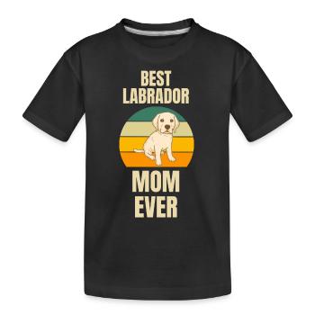 Meilleurs chiens Maman Propriétaire de chien Fête des mères Labrador - T-shirt bio Premium Enfant - noir - Devant