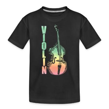 Violin Violin Instrument - Kids' Premium Organic T-Shirt - black - Front