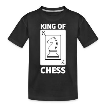 King of Chess T-Shirt - Kinder Premium Bio T-Shirt - Schwarz - Vorne