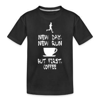 Marathon Triathlon Running Jogging Biking Cycling - Kids' Premium Organic T-Shirt - black - Front