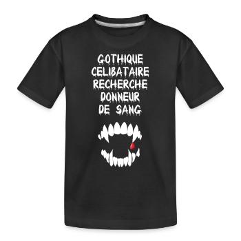 Gothique célibataire - T-shirt bio Premium Enfant - noir - Devant