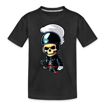 Biker-Styler genervt - Kinder Premium Bio T-Shirt - Schwarz - Vorne