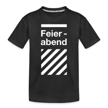 Feierabend - White - Kinder Premium Bio T-Shirt - Schwarz - Vorne
