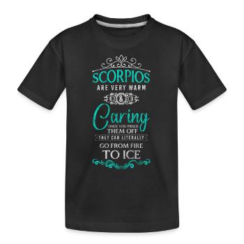Skorpion Tierkreiszeichen Konstellation - Kinder Premium Bio T-Shirt - Schwarz - Vorne