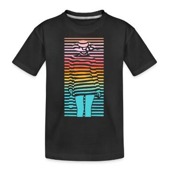 Schöne weibliche Farbe Mode bunte Frau Kunst - Kinder Premium Bio T-Shirt - Schwarz - Vorne