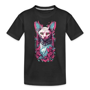 Gloomy Gothic Sphynx Cat Pastel Goth Design - Kids' Premium Organic T-Shirt - black - Front