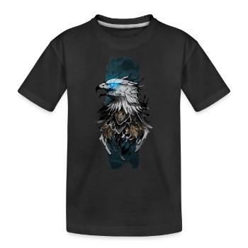Majestic Eagle: Azure Gaze - Kids' Premium Organic T-Shirt - black - Front