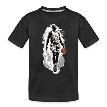 Basket-ball Dribble Dynamique Streetwear Design - T-shirt bio Premium Enfant - noir - Devant