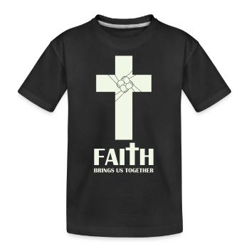 La foi nous rassemble - T-shirt bio Premium Enfant - noir - Devant