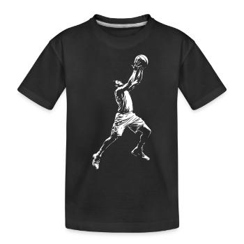 Basketball Player Dunking - Kids' Premium Organic T-Shirt - black - Front