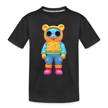 Mouse 3D - Kids' Premium Organic T-Shirt - black - Front