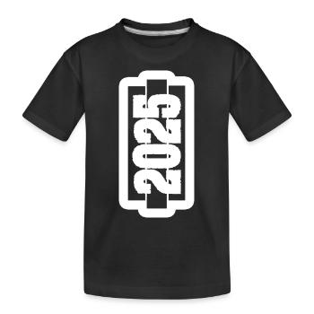 Geboren 2025 - Kinder Premium Bio T-Shirt - Schwarz - Vorne