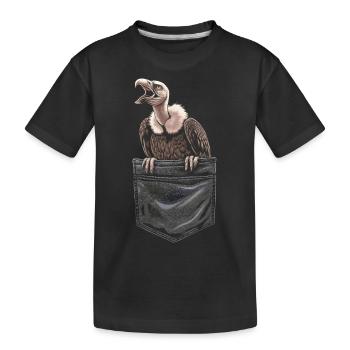 Geier - Kinder Premium Bio T-Shirt - Schwarz - Vorne