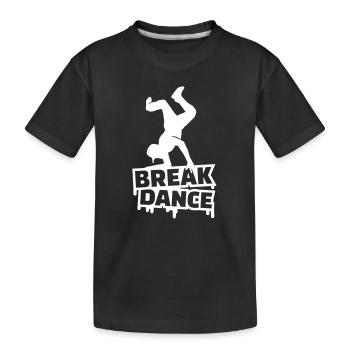 Breakdance - Kinder Premium Bio T-Shirt - Schwarz - Vorne