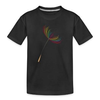graines de pissenlit colorées et en filigrane (pissenlit) - T-shirt bio Premium Enfant - noir - Devant