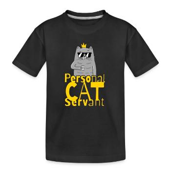 Personal Cat Servant Funny Kitten - T-shirt bio Premium Enfant - noir - Devant