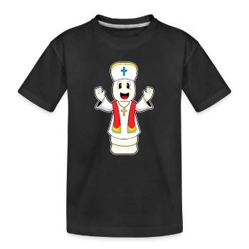 Chess Piece Bishop Chess - Kids' Premium Organic T-Shirt - black - Front