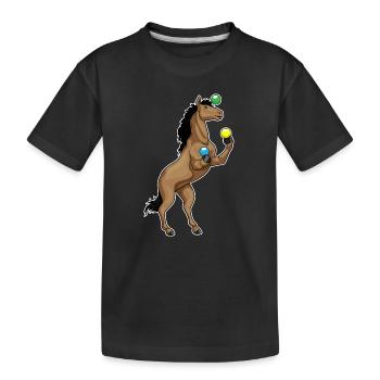 Jongleur de cheval - T-shirt bio Premium Enfant - noir - Devant